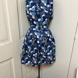 Super Cute blue dress with fox print.